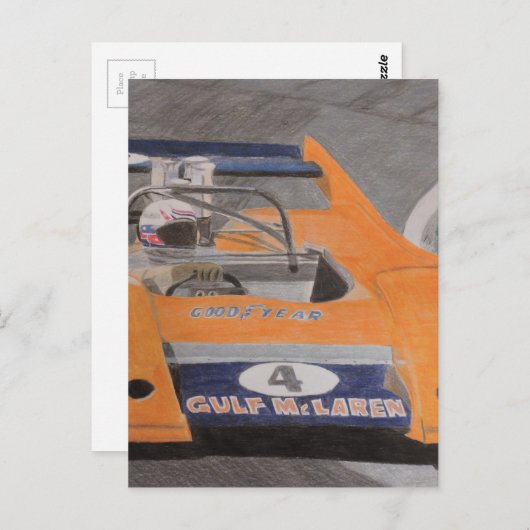 Orange Thunder Postkarte (Vorne/Hinten)