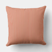Orange Ticking Stripe Kissen (Rückseite)