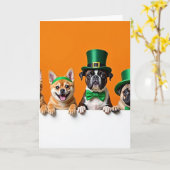 Orange Tier Freunde Karte (Gelbe Blume)
