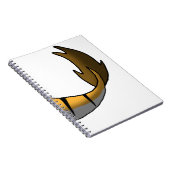 Orange Tiger-/Drache-HybridSchwanz Notizblock (Rechte Seite)