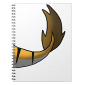 Orange Tiger-/Drache-HybridSchwanz Notizblock (Vorderseite)