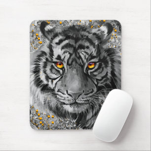 Orange Tiger Eyes Tiger Mouse Pad Mousepad