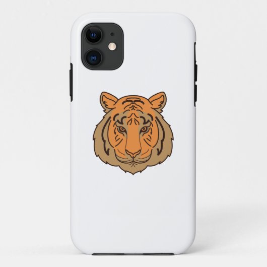 Orange Tiger Face Case-Mate iPhone Hülle (Rückseite)