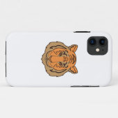 Orange Tiger Face Case-Mate iPhone Hülle (Rückseite (Horizontal))