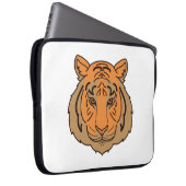 Orange Tiger Face Laptopschutzhülle (Vorne Rechts)