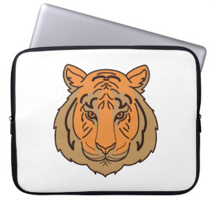 Orange Tiger Face Laptopschutzhülle
