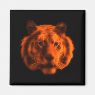 Orange Tiger Face Magnet