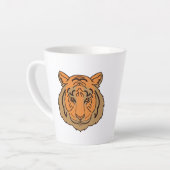 Orange Tiger Face Milchtasse (Linke Ecke)
