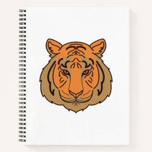 Orange Tiger Face Notizblock