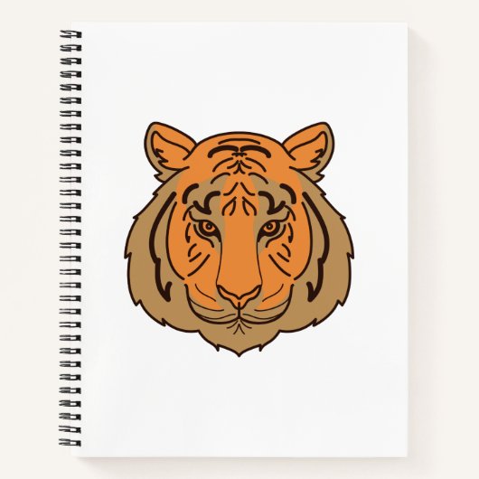 Orange Tiger Face Notizblock (Vorderseite)