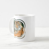 Orange Tiger-Kaffee-Tasse Kaffeetasse (Vorderseite Links)