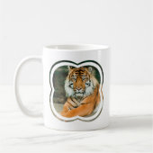 Orange Tiger-Kaffee-Tasse Kaffeetasse (Links)