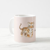 Orange Tiger Kaffeetasse (Vorderseite Links)