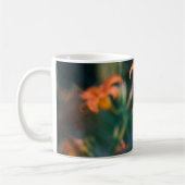 Orange Tiger-Lilien-Blumen-Foto-Tasse Kaffeetasse (Links)