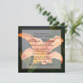 Orange Tiger-Lilien-Brautparty-Einladungen Einladung (Stehend Vorderseite)