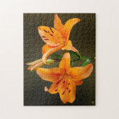 Orange Tiger Lilien Buds Nahe Fotografie Puzzle (Vertikal)