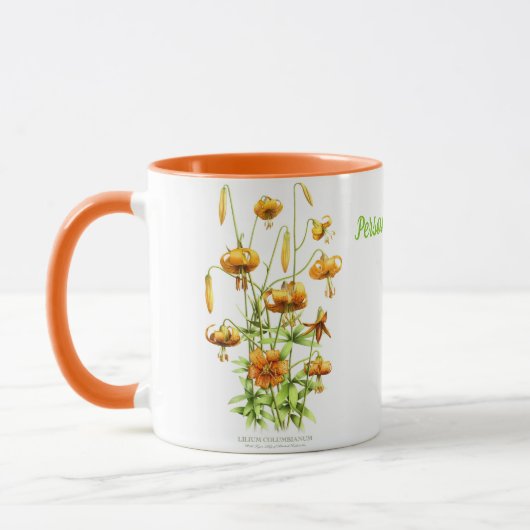 Orange Tiger Lilien Personalisiert Tasse (Links)