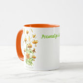 Orange Tiger Lilien Personalisiert Tasse (Vorderseite Links)