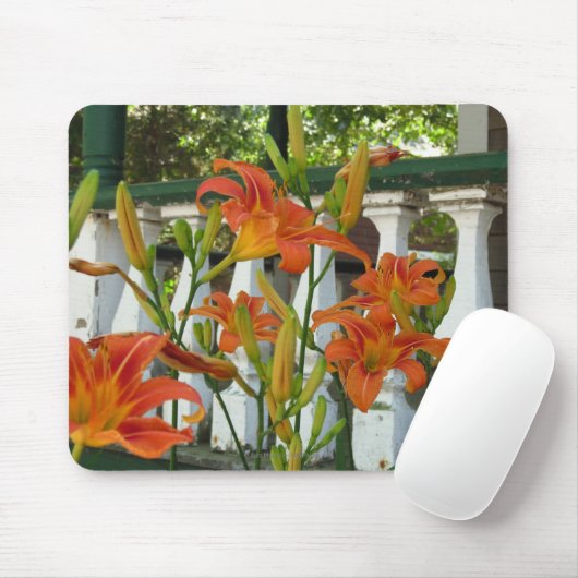 Orange Tiger Lilies - Martha's Vineyard Mousepad (Mit Mouse)