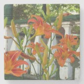 Orange Tiger Lilies - Martha's Vineyard Steinuntersetzer (Vorderseite)