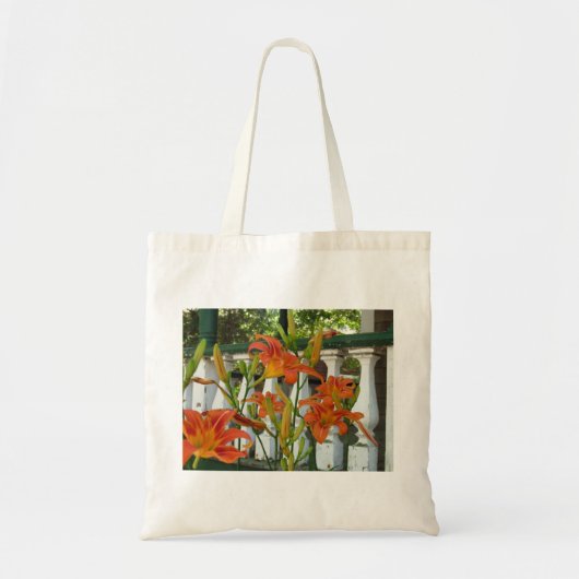 Orange Tiger Lilies - Martha's Vineyard Tote Bag Tragetasche (Vorne)