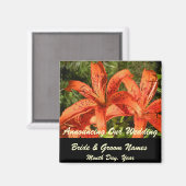 Orange Tiger Lilies Wedding Save the Date Magnet (Vorderseite/Rückseite)