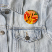 Orange Tiger Lily Abzeichen Button (Beispiel)