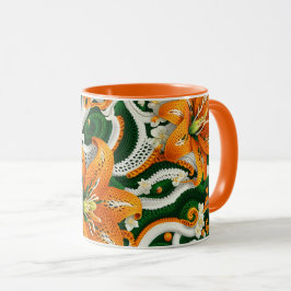 Orange Tiger Lily Crochet Tasse