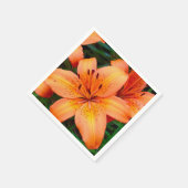 Orange Tiger Lily Floral Napkin Serviette (Ecke)