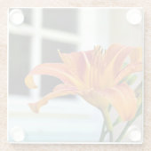 Orange Tiger Lily Glasuntersetzer (Rückseite)