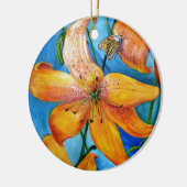 Orange Tiger Lily Keramik Ornament (Links)