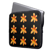 Orange Tiger Lily Laptop Sleeve (Vorderseite Links)