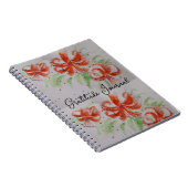 Orange Tiger Lily Lilies Floral Gratitude Journal Notizblock (Rechte Seite)