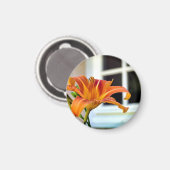 Orange Tiger Lily Magnet (Vorderseite/Rückseite)