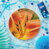 Orange Tiger Lily Paper Plate Pappteller (Party)