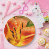 Orange Tiger Lily Paper Plate Pappteller (Party)