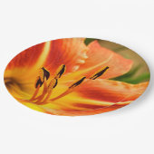 Orange Tiger Lily Paper Plate Pappteller (Schrägansicht)