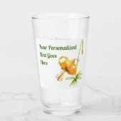 Orange Tiger Lily Personalisiert Glas (Rückseite)