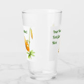 Orange Tiger Lily Personalisiert Glas (Links)