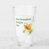 Orange Tiger Lily Personalisiert Glas (Vorderseite)