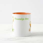 Orange Tiger Lily Personalisiert Tasse (Zentrum)