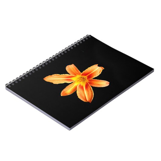Orange Tiger Lily Spiral Notebook Notizblock (Linke Seite)