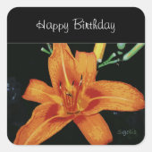 Orange Tiger Lily Sticker (Vorderseite)