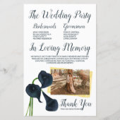 Orange Tiger Lily Wedding Zeremony Program (Rückseite)