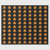 Orange Tiger Lily Wrapping Paper Geschenkpapier (Flach)