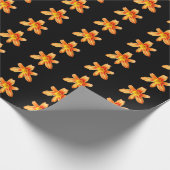 Orange Tiger Lily Wrapping Paper Geschenkpapier (Ecke)