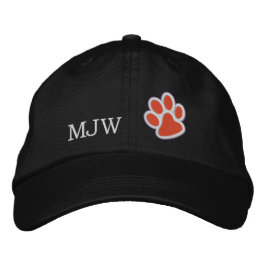 Orange Tiger Paw Cap Bestickte Baseballkappe