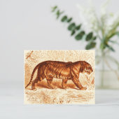 Orange Tiger Postkarte (Stehend Vorderseite)