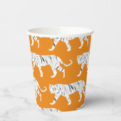 Orange Tiger Print Pappbecher (Links)