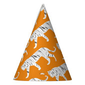 Orange Tiger Print Partyhütchen (Links)
